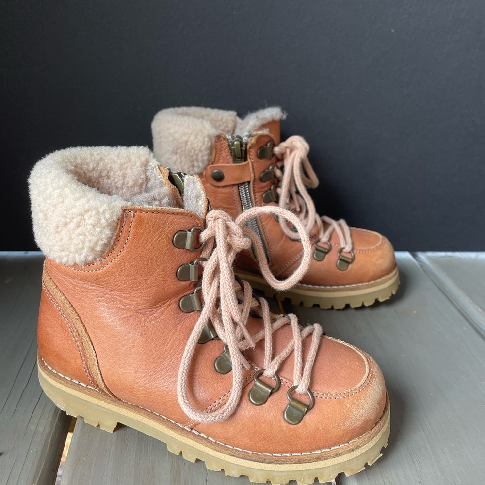 Kids Tan Leather Boots